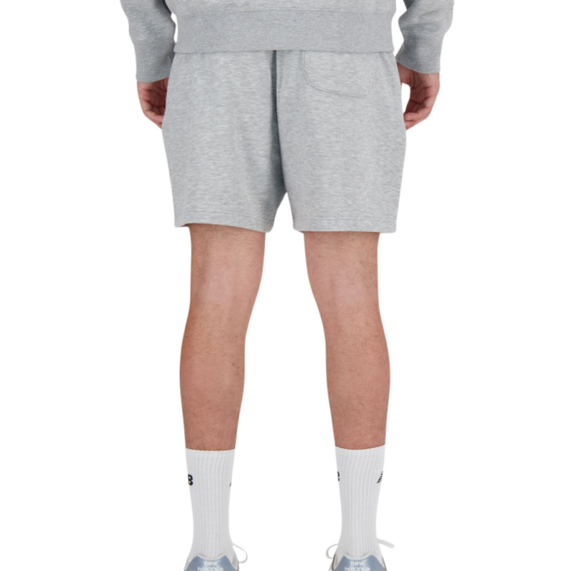 New Balance Pantaloni Corti French Terry Short Uomo Grey