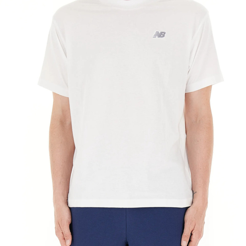 New Balance T-Shirt Girocollo Small Logo Uomo White