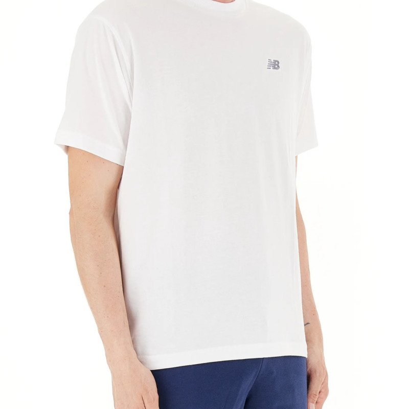 New Balance T-Shirt Girocollo Small Logo Uomo White