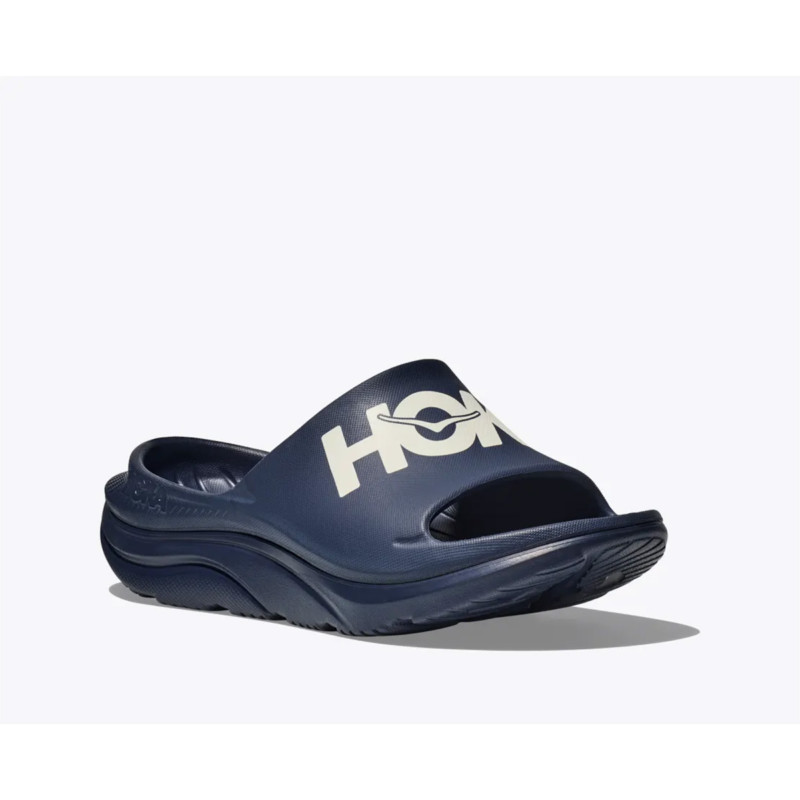 Hoka Ciabatta a Fascia Uomo Ora Athletic Slide Varsity Navy White